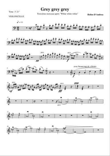 Grey Grey Grey cello part