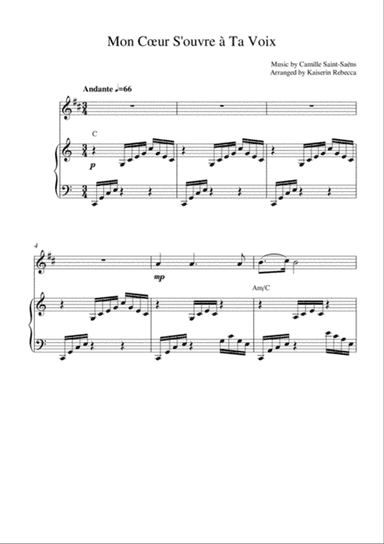 Mon Cœur S'ouvre à Ta Voix