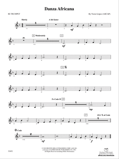 Danza Africana: 1st B-flat Trumpet
