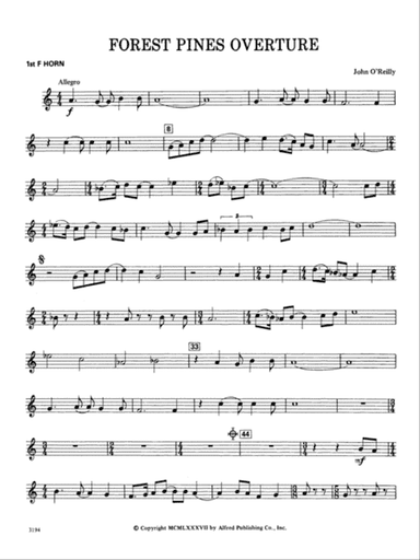 FOREST PINES OVERTURE/CB - SET4D: 1st F Horn