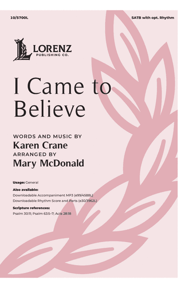 I Came to Believe