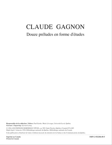 Douze preludes en forme d'etudes