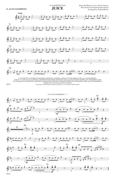 Juice: E-flat Alto Saxophone