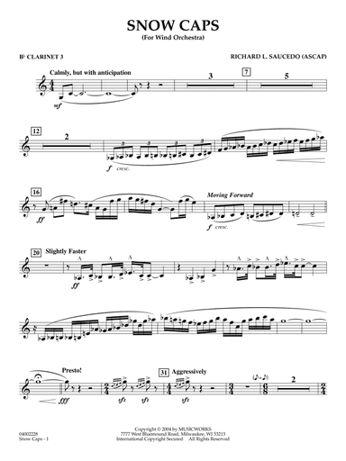 Snow Caps - Bb Clarinet 3
