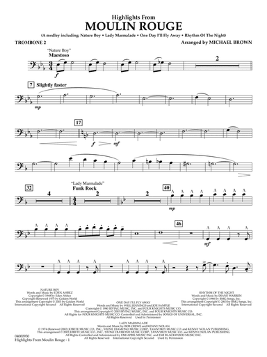 Highlights from Moulin Rouge - Trombone 2