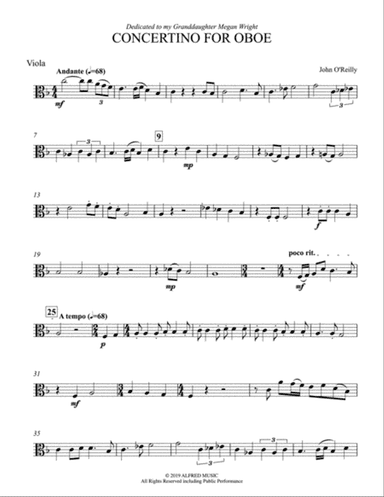 Concertino for Oboe: Viola