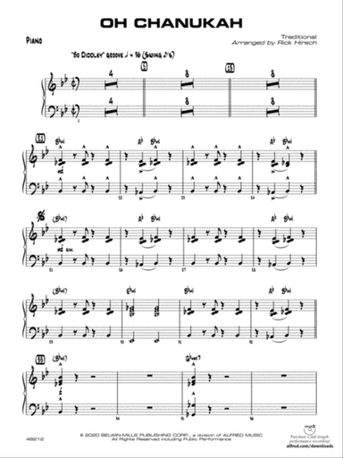Oh Chanukah: Piano Accompaniment