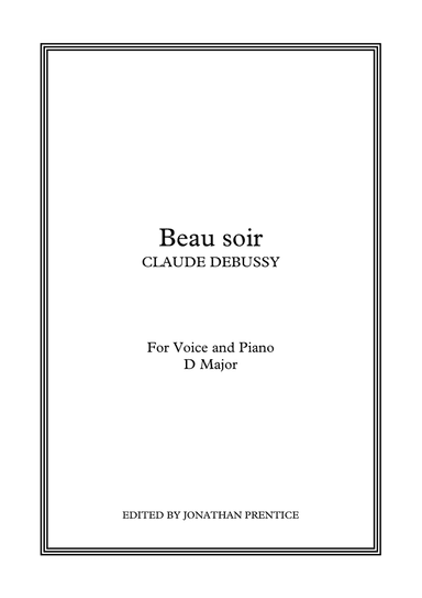 Beau soir (D Major)