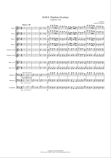 Sullivan: Overture to "H.M.S. Pinafore" - symphonic wind