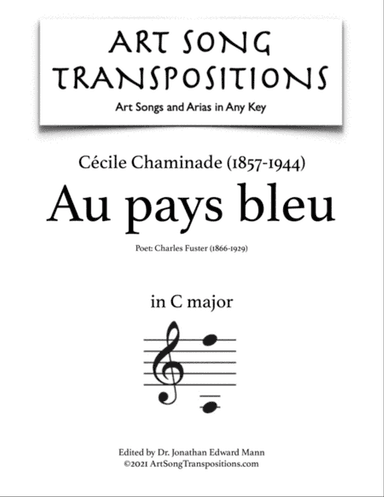 CHAMINADE: Au pays bleu (transposed to C major)