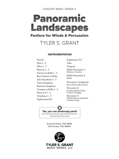 Panoramic Landscapes: Score