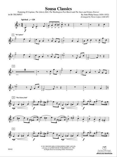 Sousa Classics: 1st B-flat Trumpet
