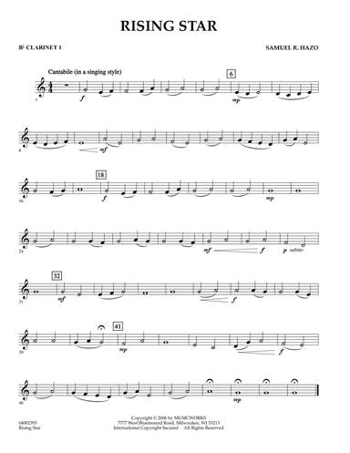 Rising Star - Bb Clarinet 1