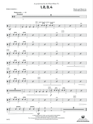 1, 2, 3, 4: 1st Percussion