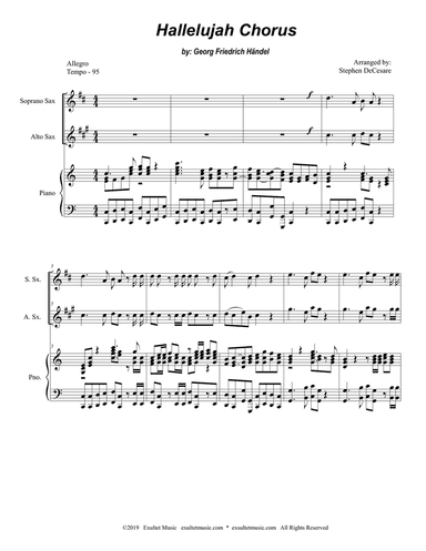 Hallelujah Chorus (Duet for Soprano and Alto Saxophone)