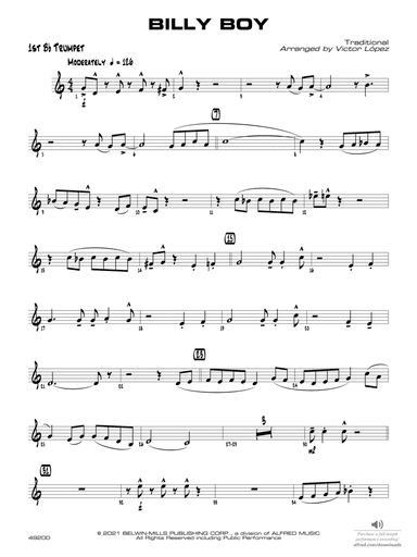 Billy Boy: 1st B-flat Trumpet