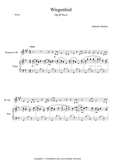 Wiegenlied Op.49, No.4 Lullaby in G