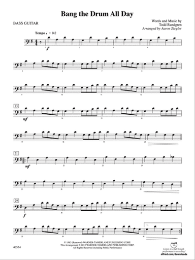 Bang the Drum All Day: String Bass