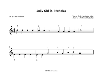Jolly Old St. Nicolas (primer)