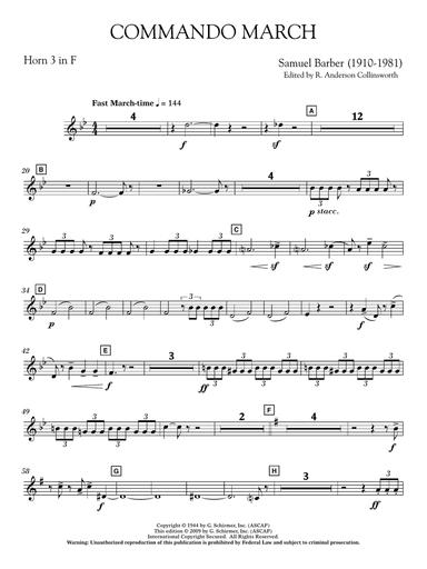 Commando March - F Horn 3
