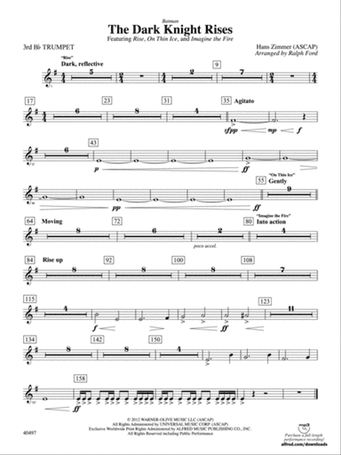 Batman: The Dark Knight Rises: 3rd B-flat Trumpet