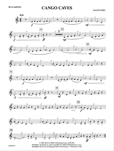 Cango Caves: 1st B-flat Clarinet