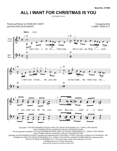 All I Want For Christmas Is You (arr. Larry Triplett)