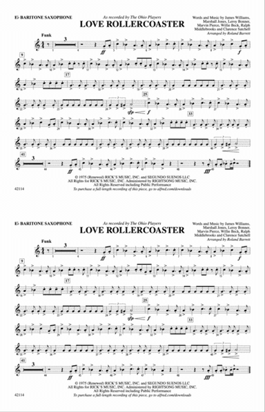 Love Rollercoaster: E-flat Baritone Saxophone