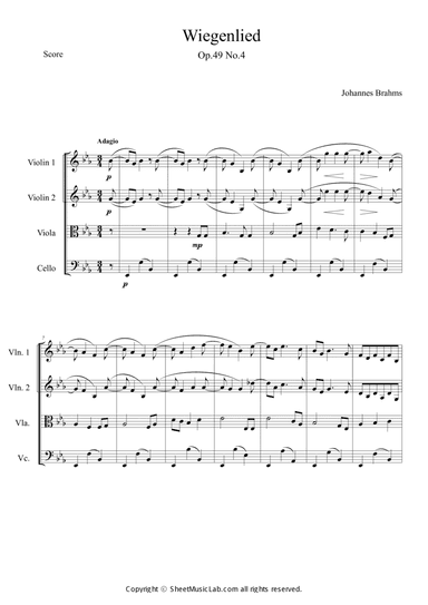 Wiegenlied Op.49, No.4 Lullaby