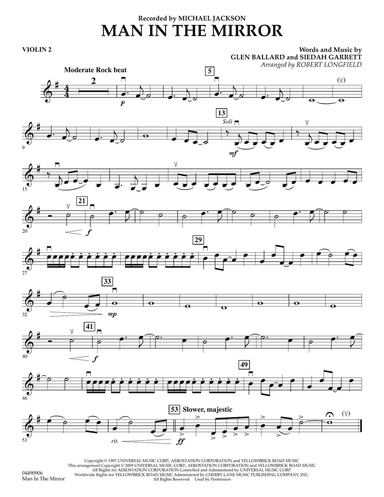 Man in the Mirror - Violin 2