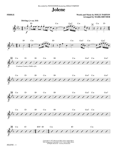 Jolene (feat. Dolly Parton) (arr. Mark Brymer) - Fiddle