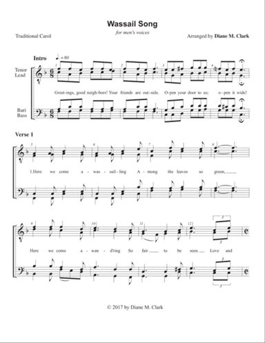 Wassail Song (TTBB) (QUARTET PRICING)