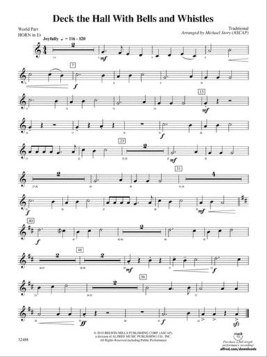 Deck the Hall with Bells and Whistles: (wp) 1st Horn in E-flat