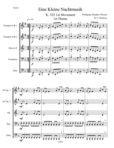 Eine Kleine Nachtmusik (A Little Night Music) for Brass Quintet