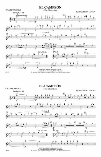 El Campeón: Flute