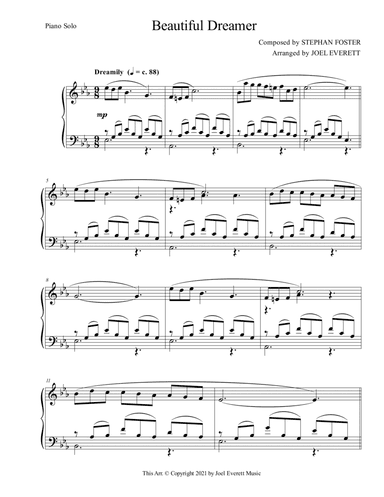 Beautiful Dreamer - Piano Solo