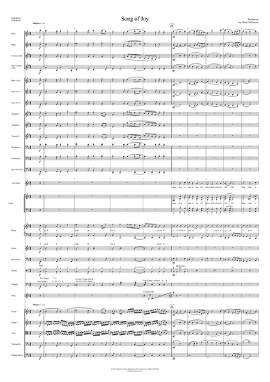 Song of Joy for Solo Soprano Voice, Choir and Pops Orchestra Key of F to G major
