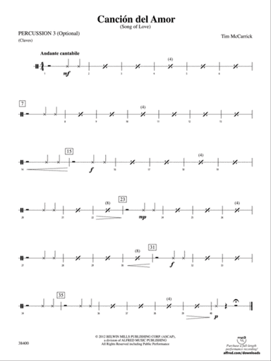 Canción del Amor: 3rd Percussion
