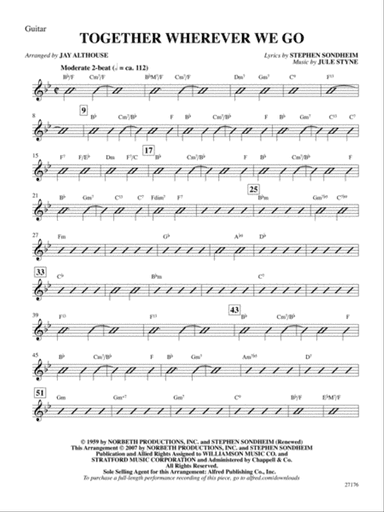 Together Wherever We Go (from Gypsy): Guitar