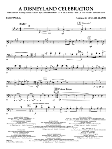 A Disneyland Celebration - Baritone B.C.