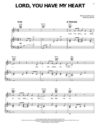 Lord, You Have My Heart