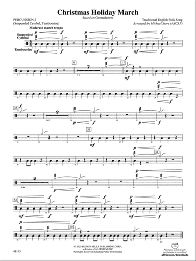 Christmas Holiday March: 2nd Percussion
