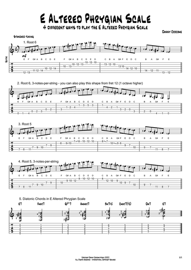 E Altered Phrygian Scale (4 Ways to Play)