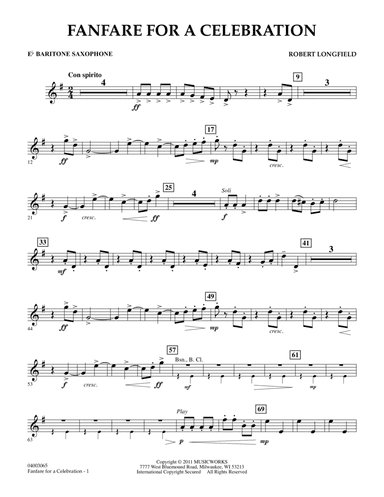 Fanfare For A Celebration - Eb Baritone Saxophone