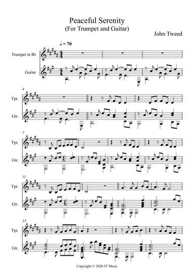 Peaceful Serenity - Trumpet and Guitar