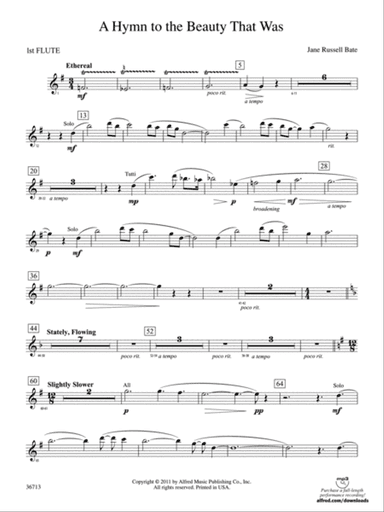 Hymn to the Beauty That Was: Flute