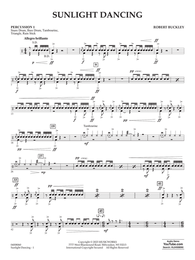 Sunlight Dancing - Percussion 1