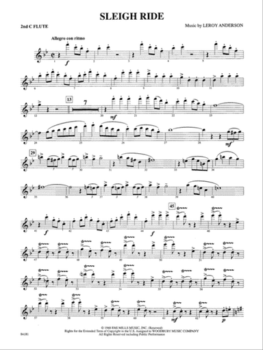 Sleigh Ride: 2nd Flute