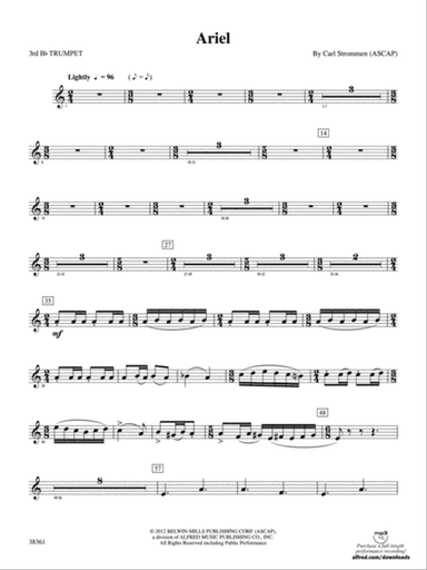 Ariel: 3rd B-flat Trumpet