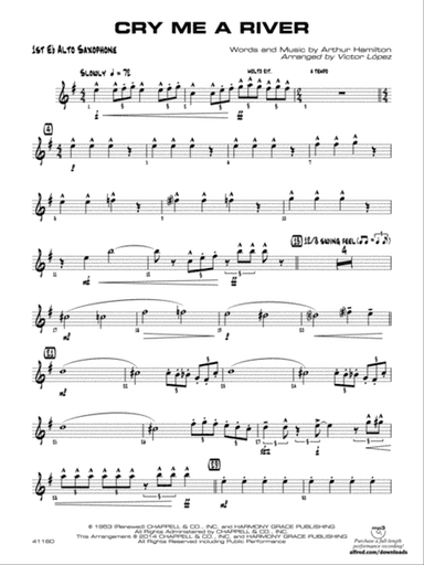 Cry Me a River: E-flat Alto Saxophone